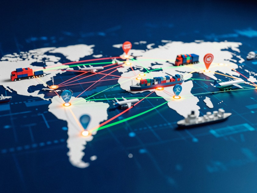EZYLY Global Trade Routes Map